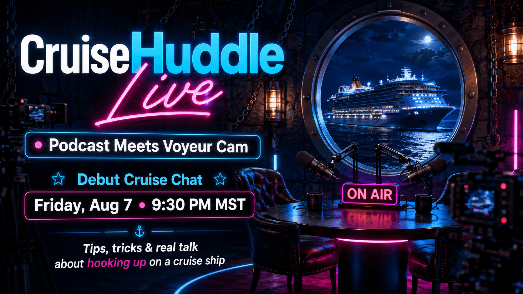 CruiseHuddle Launches Live Series About Hookups, Consent and Staying Safe at Sea