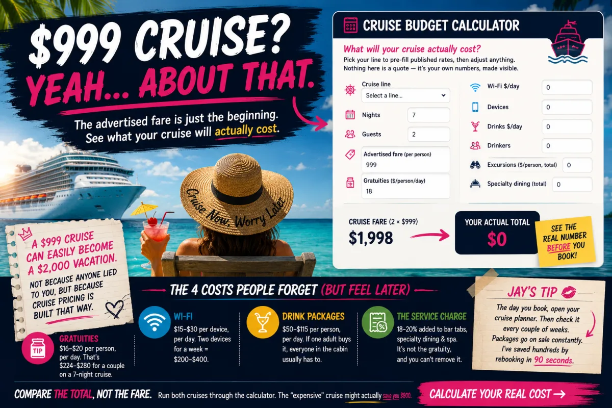 Cruise Cost Calculator: What Your Cruise Will Actually Cost