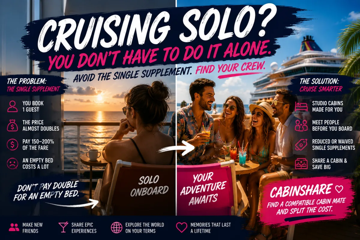 Cruising Solo: How to Avoid the Single Supplement (Without Cruising Alone)