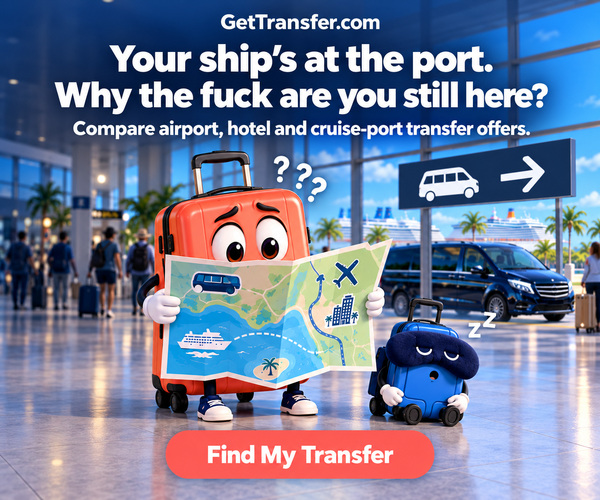 Your ship's at port.  Why the fuck are you still here ? Find my Transfer