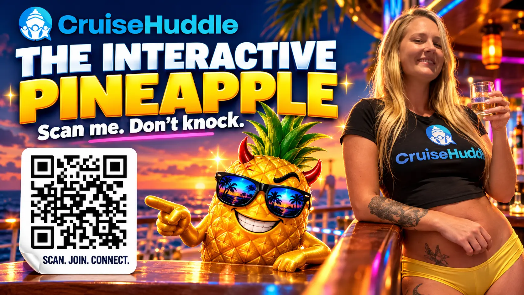 The Interactive Pineapple: Your Cruise Door Decoration Just Learned How to Introduce You
