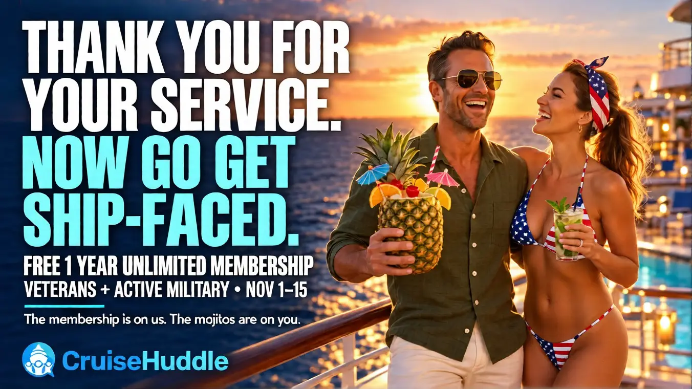 CruiseHuddle Honors Veterans and Active-Duty Military With a Free Year of Unlimited Membership